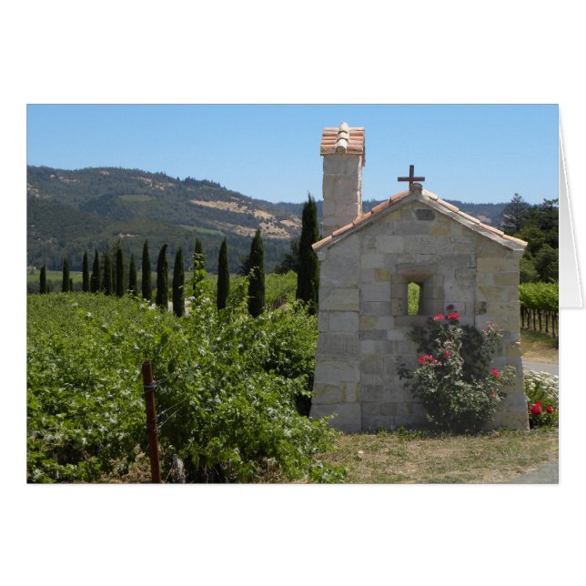 Cartão Capela de viajantes em Napa (Frente Horizontal)