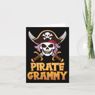 Cartão Capitã do Grammy Pirata que bate com vovó Hallowee