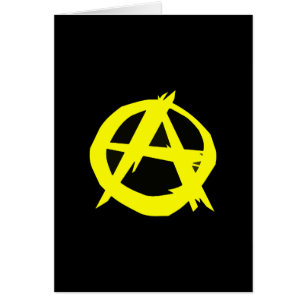Cartão Capitalismo anarquista Sinalizador preto e amarelo