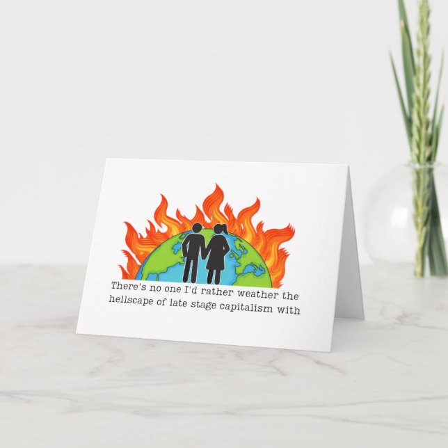 Cartão Capitalismo da carta de Dia de os namorados de hum (Frente)