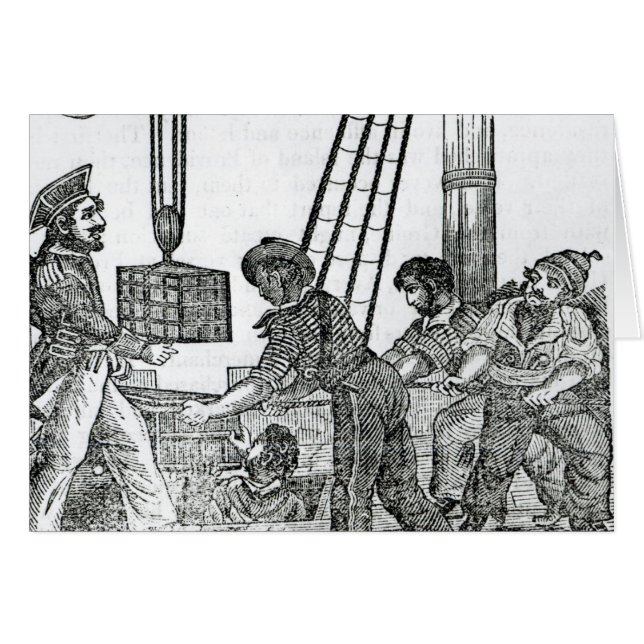 Cartão Capitão Avery que recebe três caixas do tesouro (Frente Horizontal)