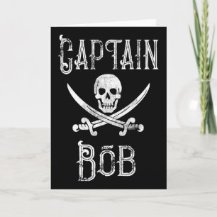 Cartão Capitão Bob - Navegação Pirata Personalizada Vinta