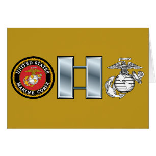 Cartão Capitão capitão do USMC 0-3