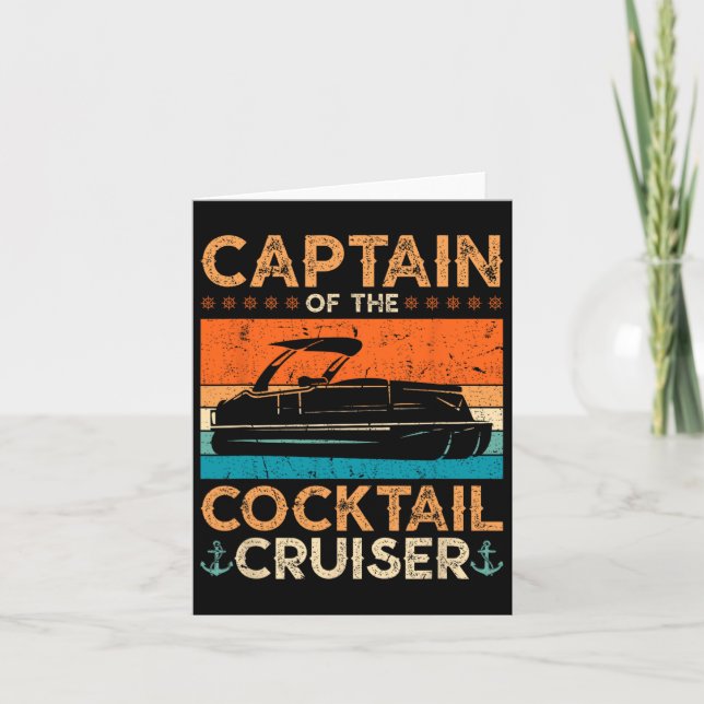 Cartão Capitão de navio divertido (Frente)