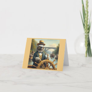 Cartão Capitão do Riverboat Sloth