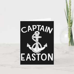 Cartão Capitão Easton Anchor Yacht Boat Barco
