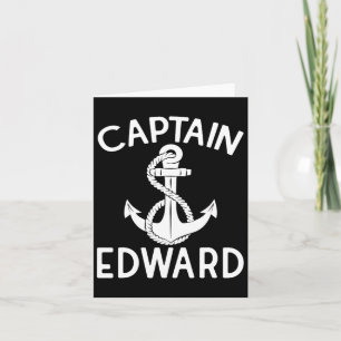 Cartão Capitão Edward Anchor Barco Navio Yacht Boat