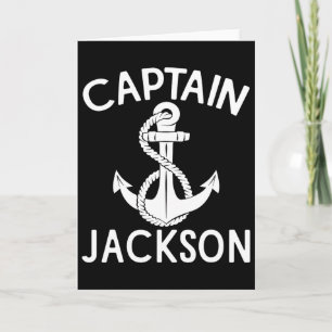 Cartão Capitão Jackson Iate Barco Vela Navegação Navio