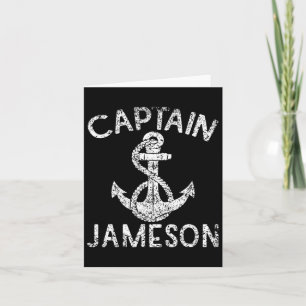 Cartão Capitão Jameson Yacht Anchor Barco