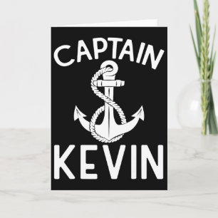 Cartão Capitão Kevin Âncora de Barco Iate Navio
