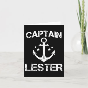 Cartão Capitão Lester Funny Birthday Nome Personalizado B