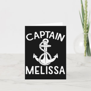 Cartão Capitão Melissa Navio Barco Yacht Anchor