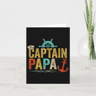 Cartão Capitão Papa Lago de Pontão Marinheiro Pescaria Em