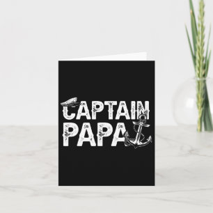 Cartão Capitão Papa Pontoon Lago Sailor Barco F
