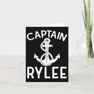 Cartão Capitão Rylee Anchor Barco Barco Iate Nave