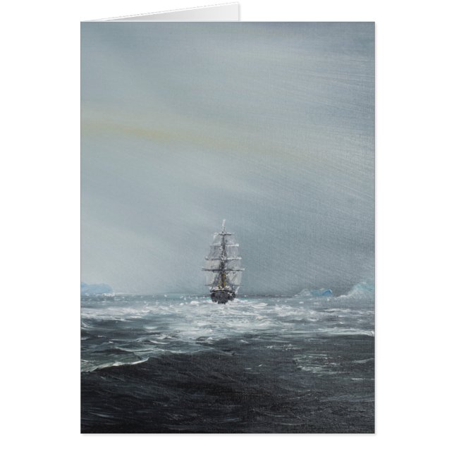 Cartão Capitão Scott E Tripulação Da Descoberta (Frente)