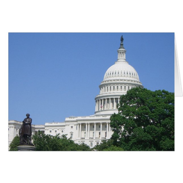 Cartão Capitólio em Washington DC (Frente Horizontal)