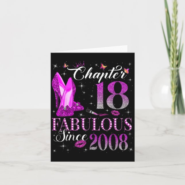 Cartão Capítulo 18 Fabuloso Desde 2008 Presente de 18º An (Frente)