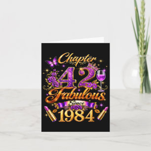 Cartão Capítulo 42 Fabuloso Desde 1984 42º Aniversário Mu