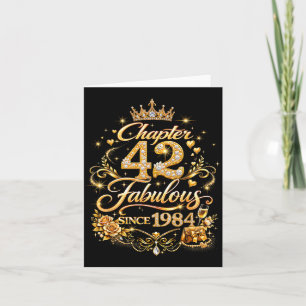 Cartão Capítulo 42 Fabuloso Desde 1984 Floral 42º