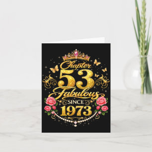 Cartão Capítulo 53 Fabuloso Desde 1973 Floral 53º