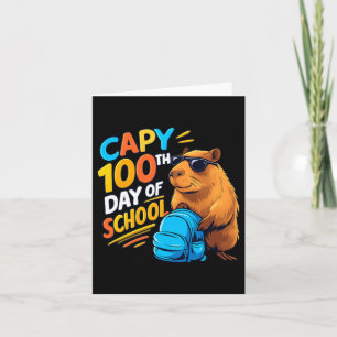Cartão Capivara 100º Dia De Escola