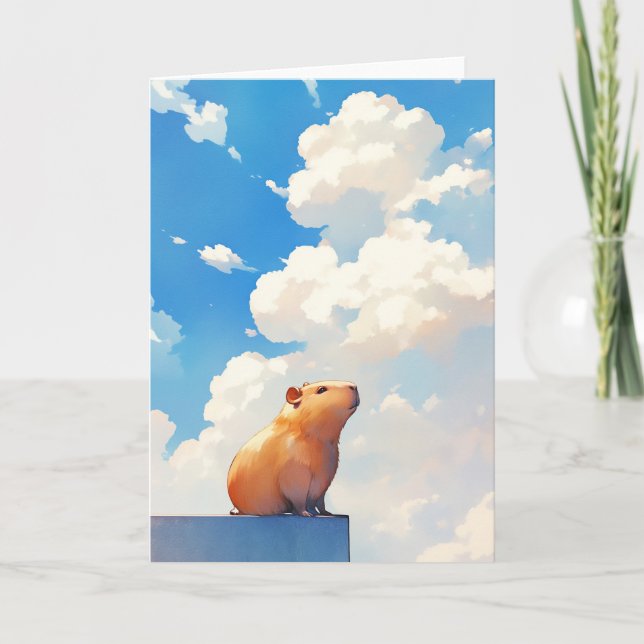 Cartão Capivara Atenciosa (Frente)