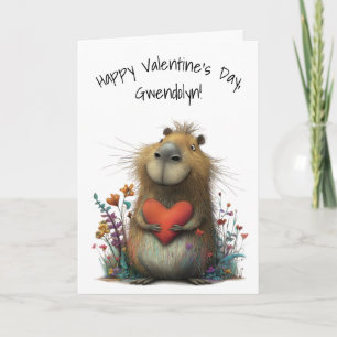 Cartão Capivara Caprichosa Feliz Dia dos Namorados
