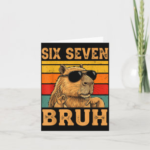 Cartão Capivara Engraçada 67 Meme Seis Sete Bruh Garotos