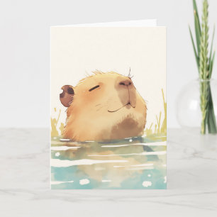 Cartão Capivara Esfriando