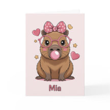 Capivara Fofa com Óculos e Chiclete