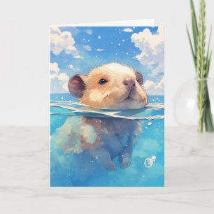 Cartão Capivara Mundo Aquático Maravilhoso
