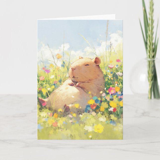 Cartão Capivara Relaxada (Frente)
