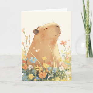 Cartão Capivara Sonhando
