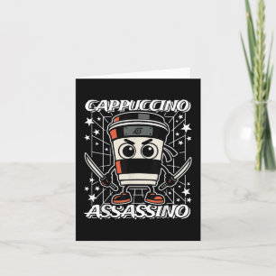 Cartão Cappuccino-assassino-Inibidor Café Assas