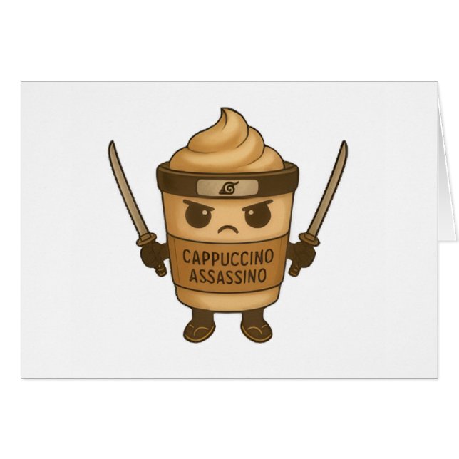 Cartão Cappuccino Assassino Italian (Frente Horizontal)