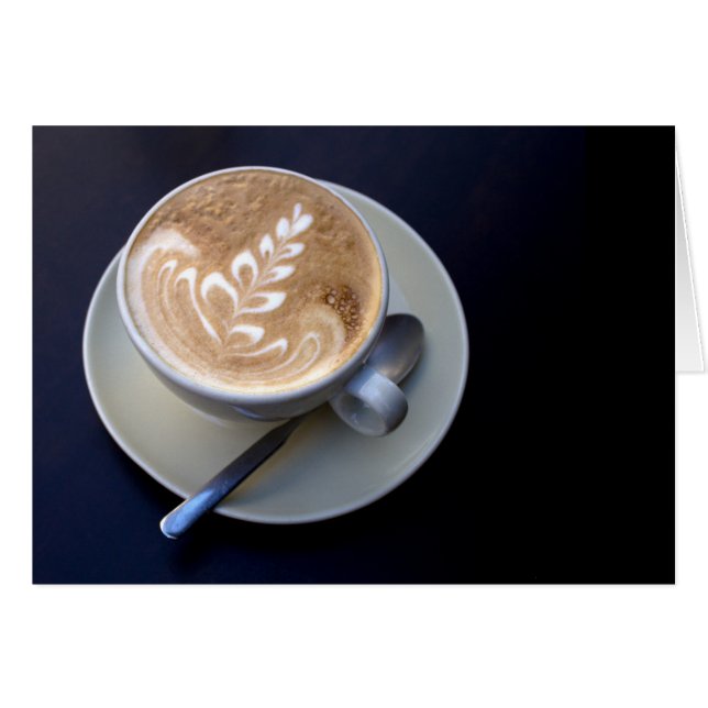 Cartão Cappuccino decorado (Frente Horizontal)