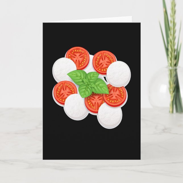 Cartão Caprese Morzarella Tomato Vegetal Cook (Frente)