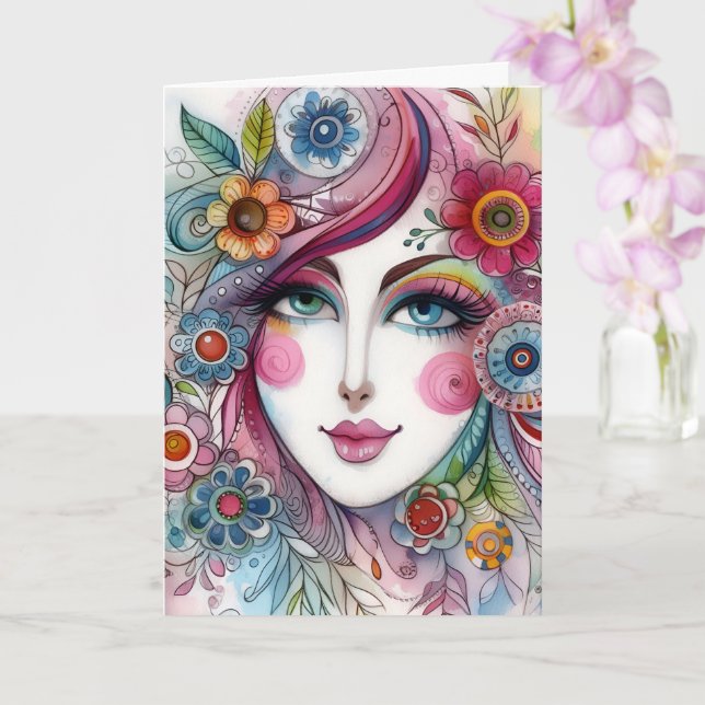 Cartão Caprichoso Doblado (Orquídea)