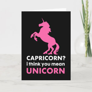 Cartão Capricorn Unicorn Greeting Card