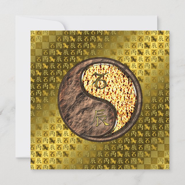 Cartão Capricórnio e Dragão de Fogo (Frente)