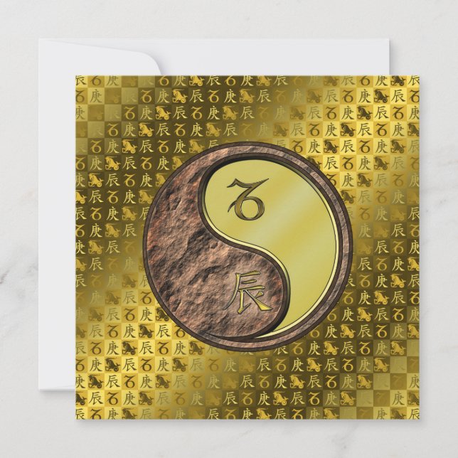 Cartão Capricórnio e Dragão Metálico (Frente)