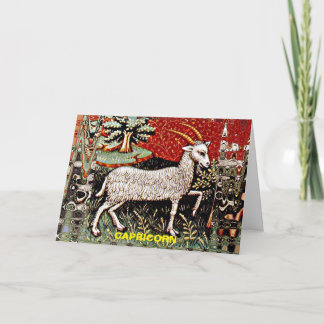 Cartão Capricórnio - Festa de aniversário de Sinal Zodiac