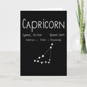 Cartão Capricórnio Horoscope - Sinal de Estrela - Astrolo
