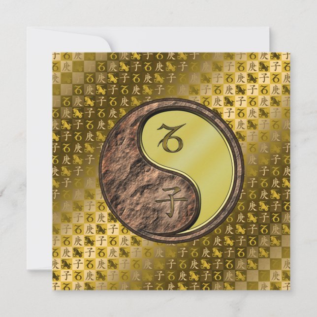 Cartão Capricórnio & Rato de Metal (Frente)