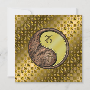 Cartão Capricórnio & Rato de Metal