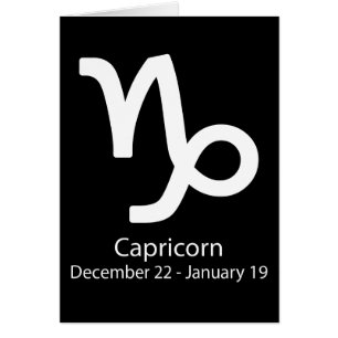 Cartão Capricórnio Zodiac - Sinal de astrologia
