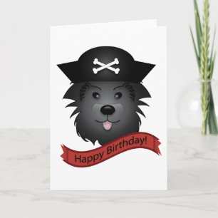Cartão Captain Black Dog - Greeting Card, Standard white