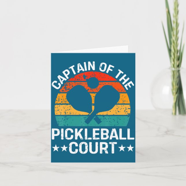 Cartão Captain Of The Ckleball Court Funny Ckleball P  (Frente)