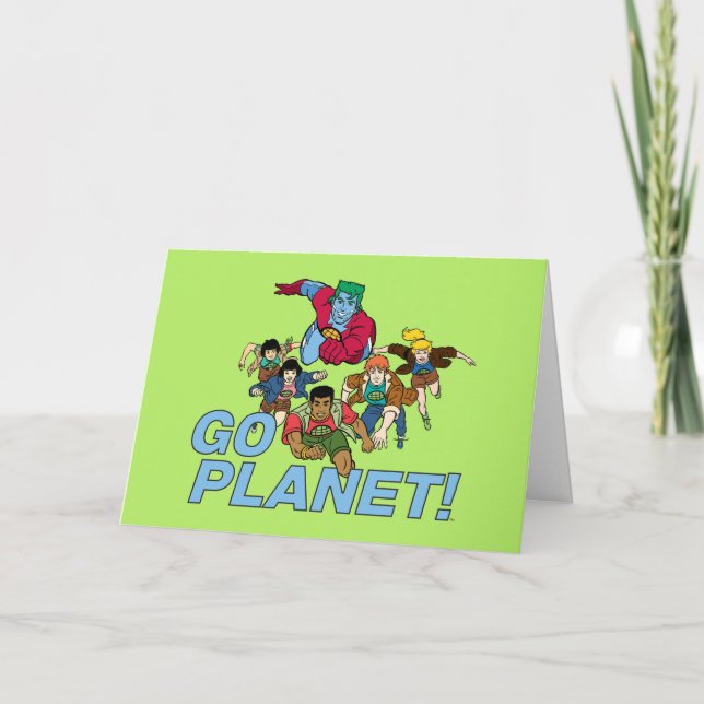 Cartão Captain Planet and the Planeteers - Go Planet! (Frente)